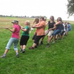 Zelten Kaiserstein Seilziehen